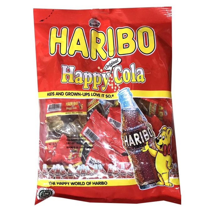 

TERMURAH Haribo Happy Cola Permen Jelly Rasa Cola Gummy Makanan Manis 200gr /PERMEN LUNAK/PERMEN VIRAL/PERMEN MILO/PERMEN YUPI/PERMEN JADUL/PERMEN KARET