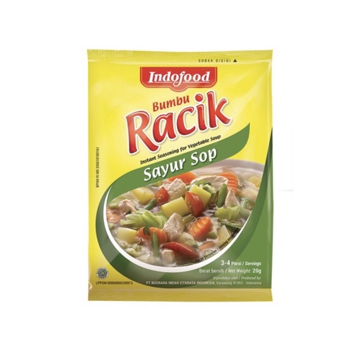 

Indofood bumbu racik sayur sop 1 sachet / pcs