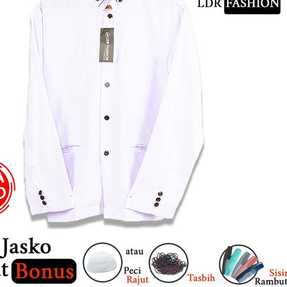 Baju Koko - Jasko Polos Putih Elegan - M, Putih