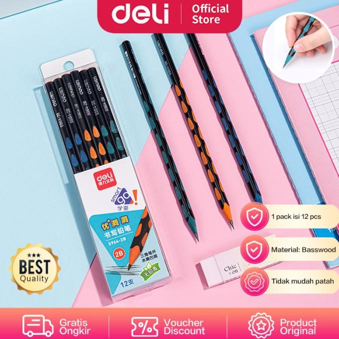 

TERMURAH Deli Graphite Pencil / Pensil Kayu Warna Warni 2B Isi 12/pcs S964 /ALAT TULIS AESTHETIC/ALAT TULIS SEKOLAH/ALAT TULIS SET/ALAT TULIS LENGKAP/ALAT TULIS ANAK/ALAT TULIS LUCU