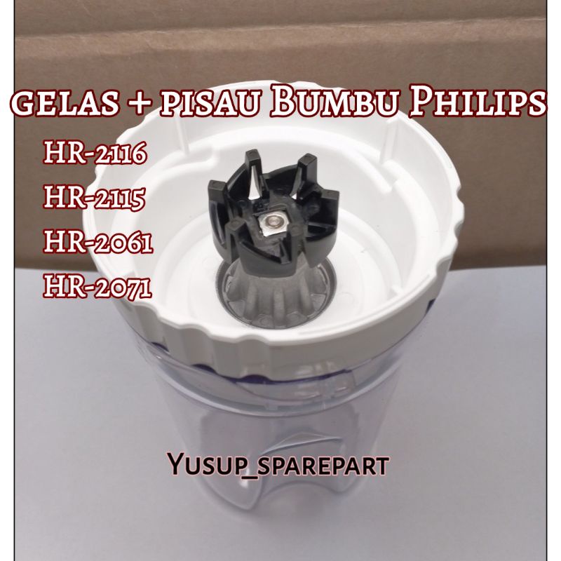 Gelas Bumbu gelas Mill BLENDER PHILIPS 2115 2116 2061 2071