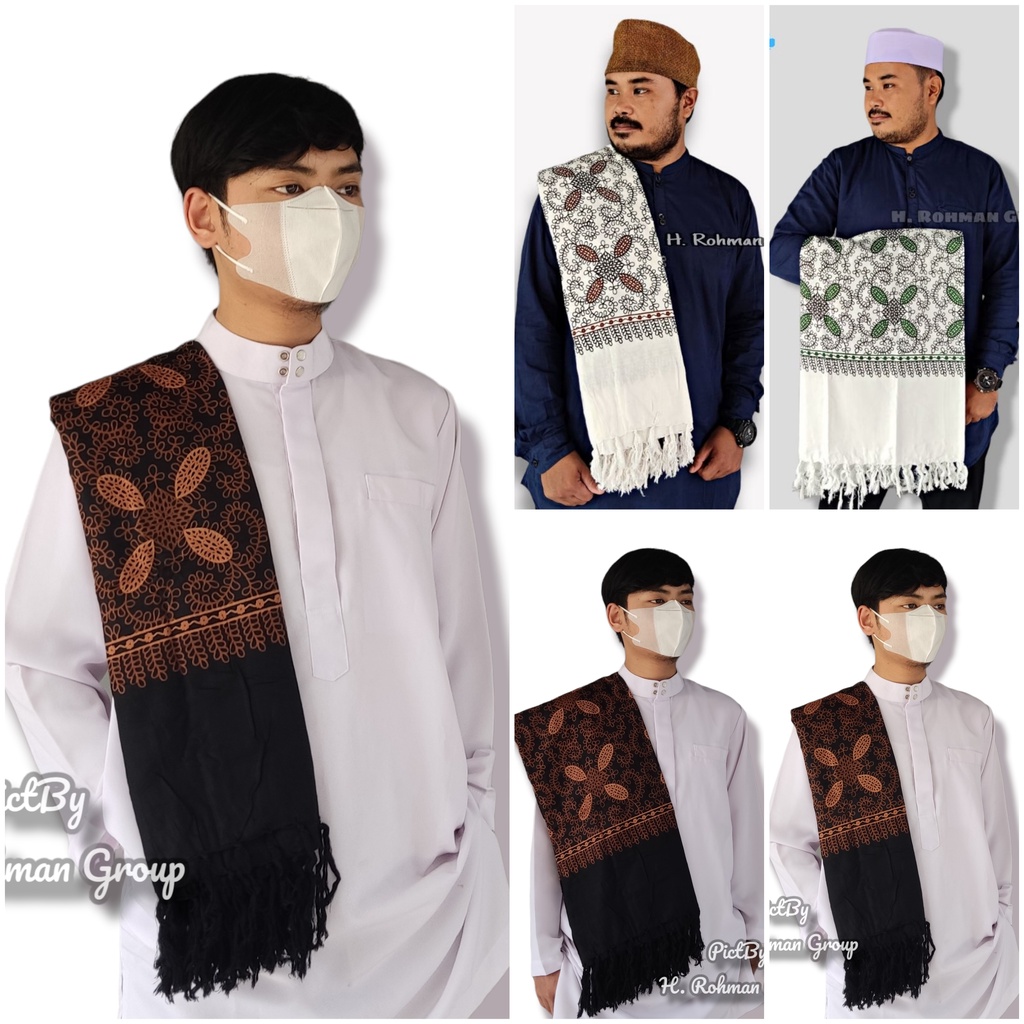 Baru Sorban Rida Ar-rida Serban Habaib Habib motif Kasmiri batik Kashmiri Imammah Surban Batik Habib Umar Habib Bahar Printing