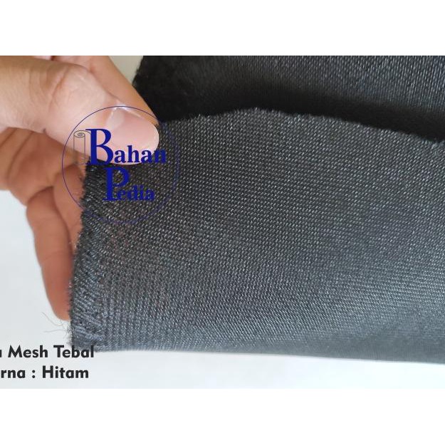 [Meter] Bahan Kain Jala Mesh Double Jaring Busa 100 x 150 cm - Hitam