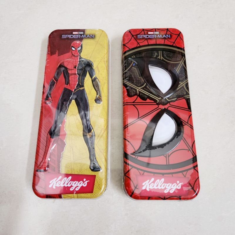 Kotak Pensil Marvel Spiderman Pencil Case Box Tin Kelloggs