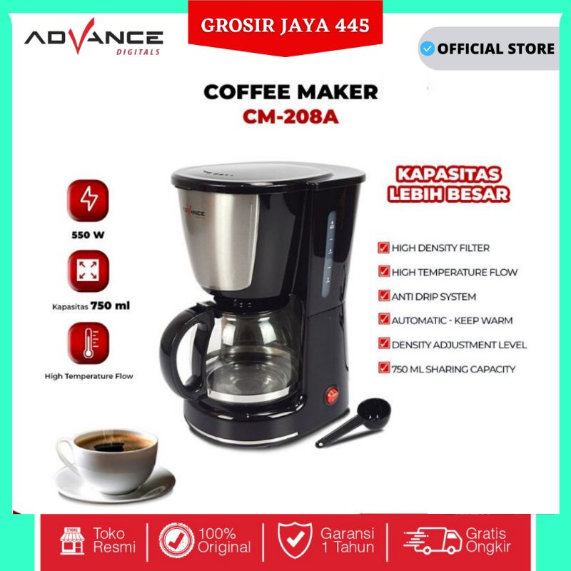 COFFEE MAKER / Mesin pembuat Kopi ADVANCE CM-208A 0.6 L