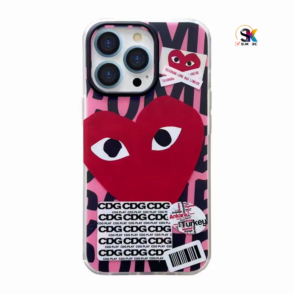 New - Chaopai Love IMD anti fingerprint skin feeling Fashion CDG Love case For iPhone 14 13 12 Pro Max Ready CASE