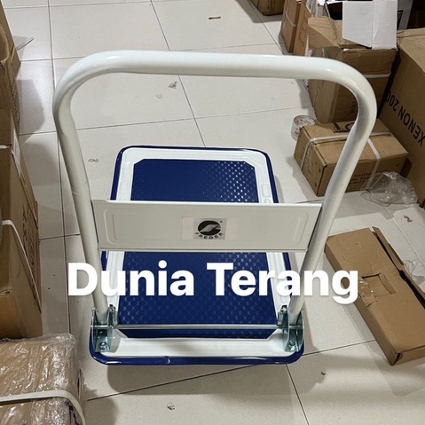 Hand Truck FREDER 150 kg Dasar Plat Logam - Troli Barang Lipat  Serbaguna Model Besi - Gerobak Besi - Trolley Troly Dorongan Barang Hand Truck Plat Besi 150kg FREDER