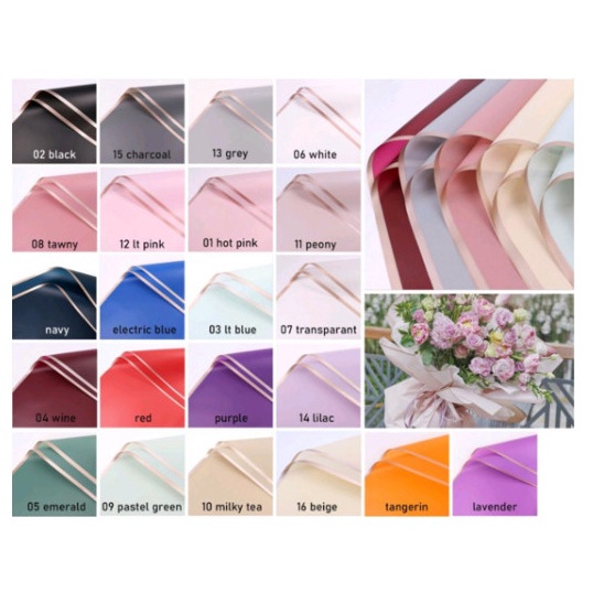 Kertas Buket / Cellophane Line Gold / Flower Wrapping
