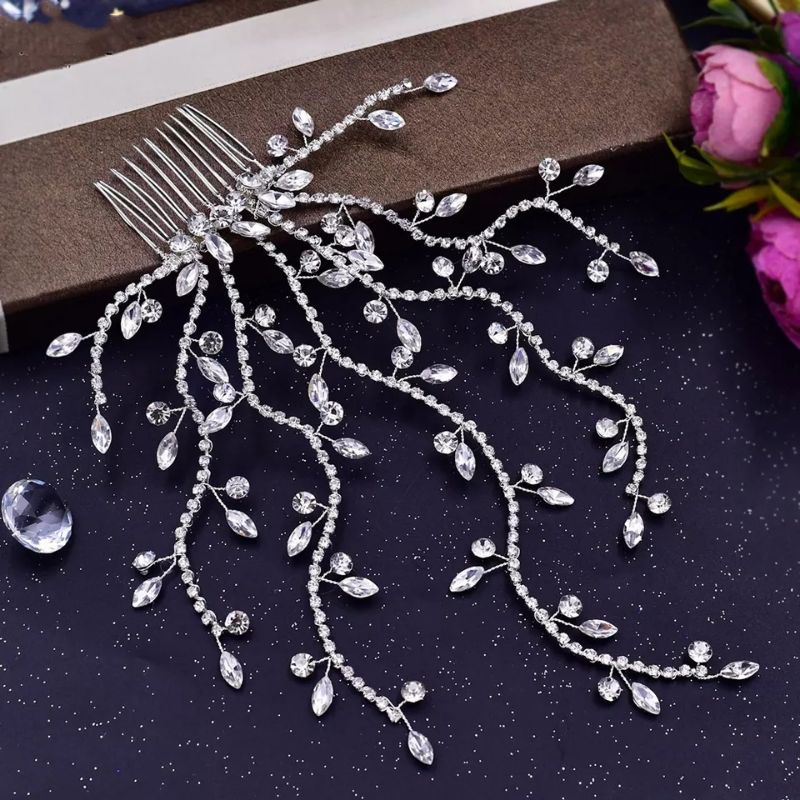 Crystal rhinestone wedding haircomb