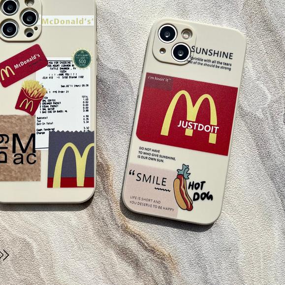MCD Mcdonald Case 6 6S 7 8 PLUS X XS XR 11 PRO MAX Casing Lucu - HOT DOG, 6 / 6S