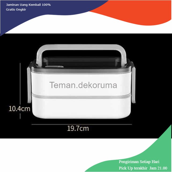 TD - PR TaffHOME Kotak Makan Bento Lunch Box Stainless Steel - J274