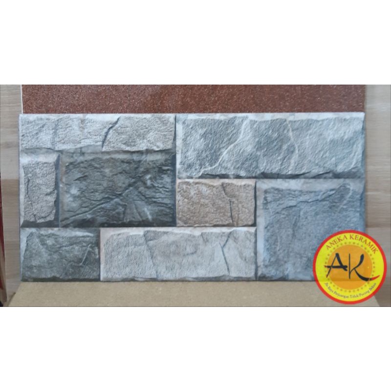 Keramik Dinding Kasar Motif Batu Alam Timbul 20x40 Colloseum Stone