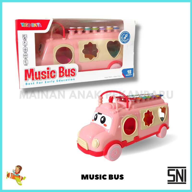 Xylophone Bus École Little Star - Jouet Musical Et Trieur De Formes - Enfant 18mois+