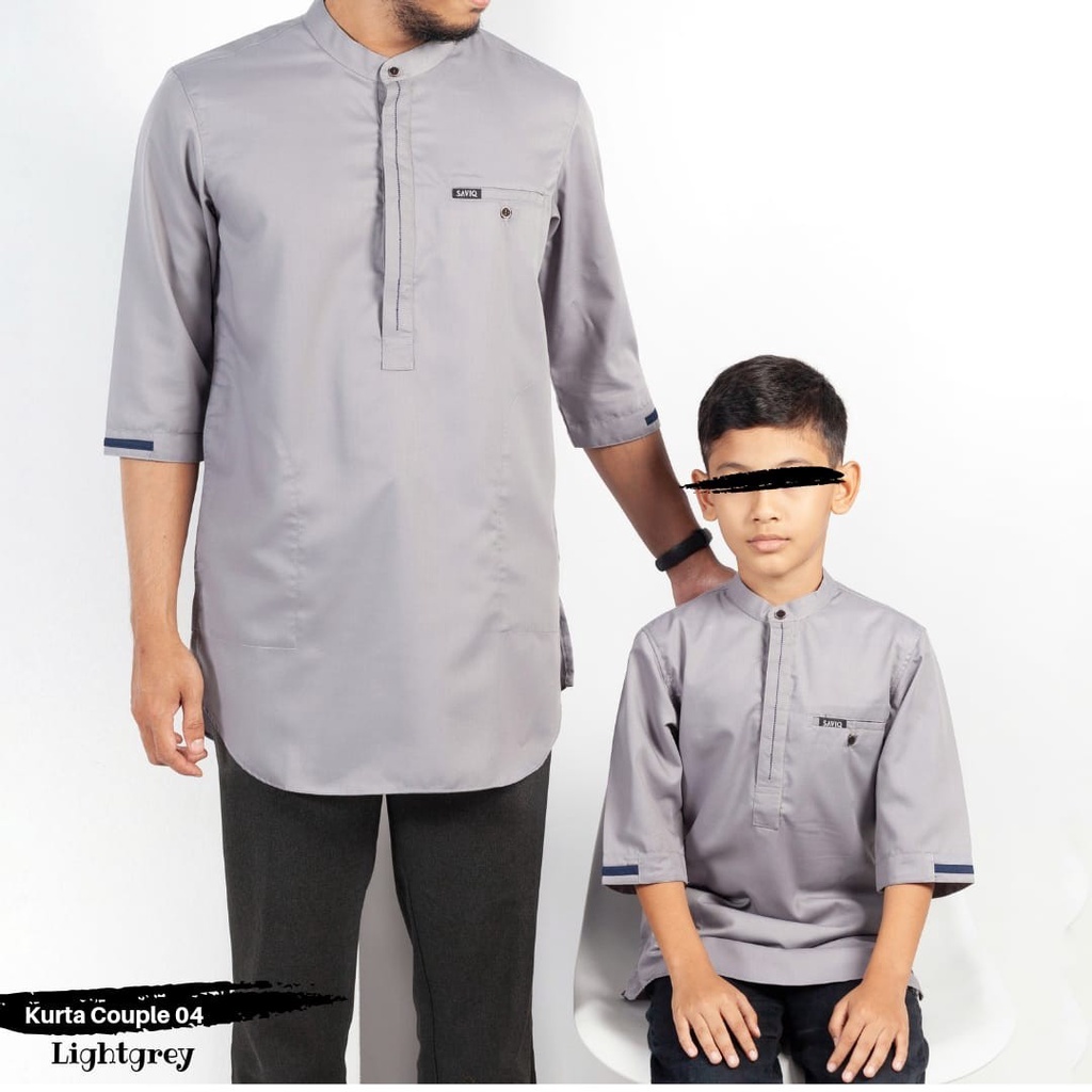 BAJU KOKO KURTA PAKISTAN COUPLE AYAH ANAK WARNA OLIVE NAVY HITAM PUTIH MOCCA UKURAN M L XL XXL