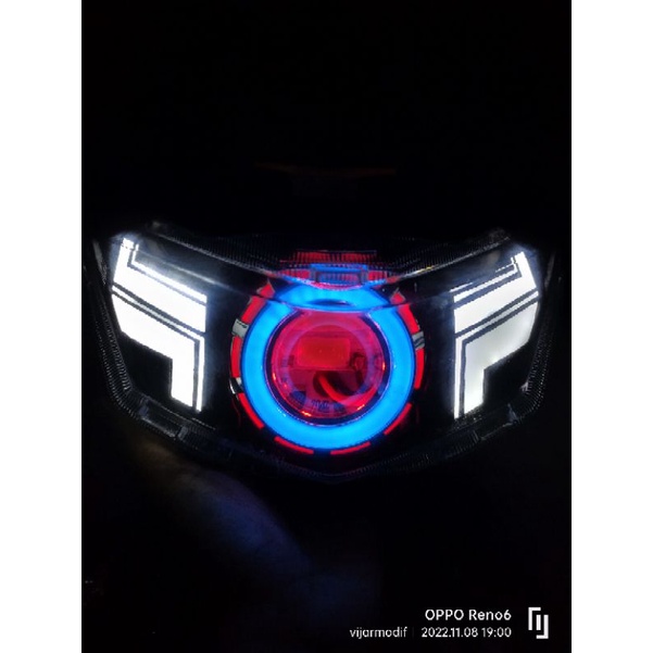 proji beat deluxe/headlamp beat LED 2020-2022/reflektor beat deluxe custom proji/reflektor beat delu