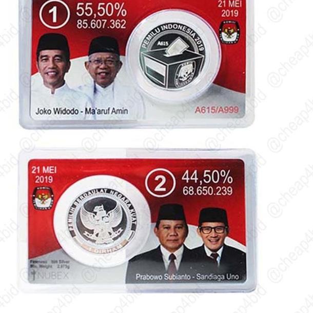 KOIN 1 DIRHAM PERAK EDISI TERBATAS PEMILU 2019 - HASIL KPU