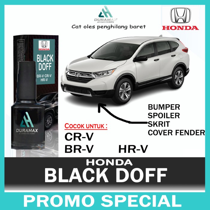 Cat Oles Black Doff Kulit Jeruk Honda HRV Hitam Dof Over Fender Bumper