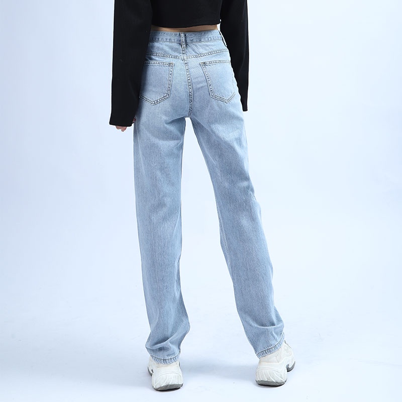 【Blossom】Casual High Waist Wide-legged Jeans 7168