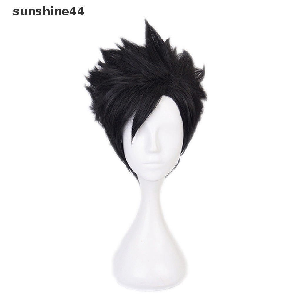 Sunshine Wig / Rambut Palsu Anime Haikyuu Kuroo Tetsurou Warna Hitam Untuk Kostum Cosplay