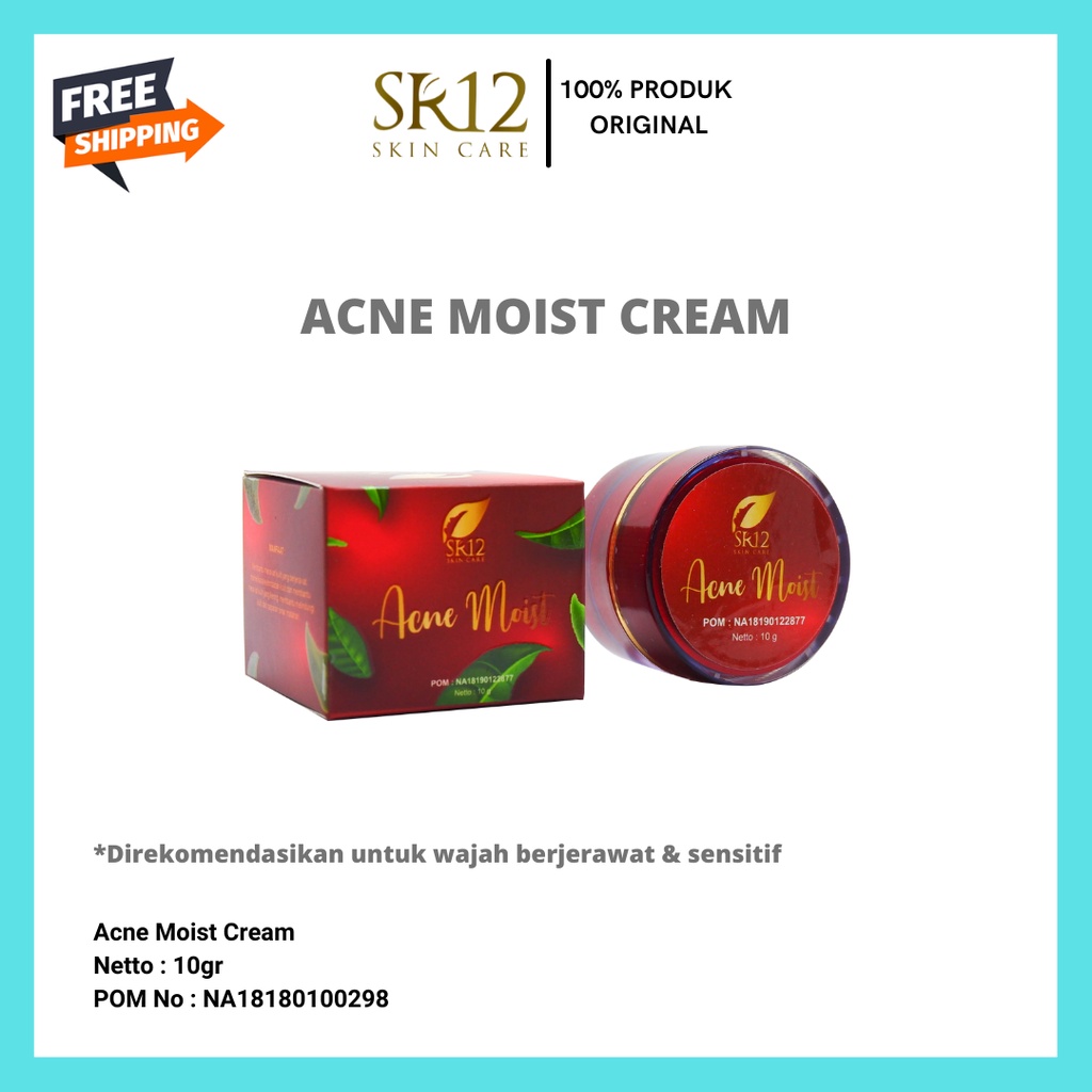 Acne Moist Cream SR12 - BPOM - Paket Cream Wajah Berjerawat - Cream Perawatan Wajah Berjerawat