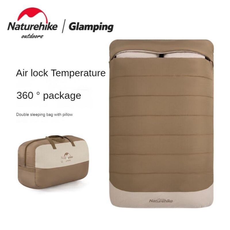 SLEEPING BAG DOUBLE WITH PILLOW NATUREHIKE NH21MSD02