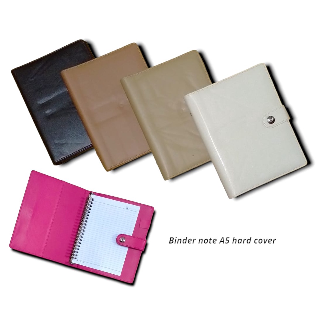 

MAP BINDER NOTE ORGANIZER A5 RING BINDER 20 NOTEBOOK RING BESI COVER KULIT PVC+ KANCING