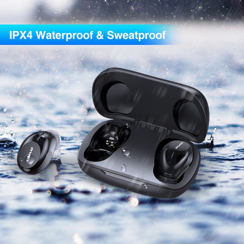 TWS AWEI Earphone True Wireless Sports Bluetooth Earbuds - T20