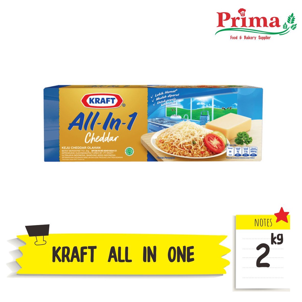 

Kraft cheddar all in 1 - 2kg