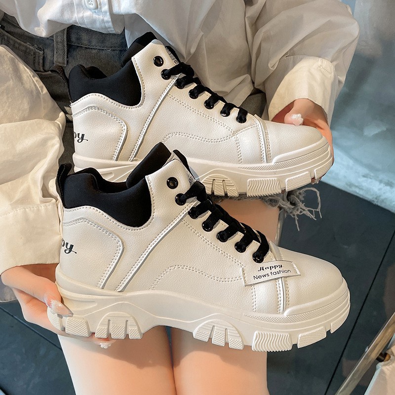 AVANCEID 1920 Sepatu Sneakers Boots Wanita Docmart Hitam Import