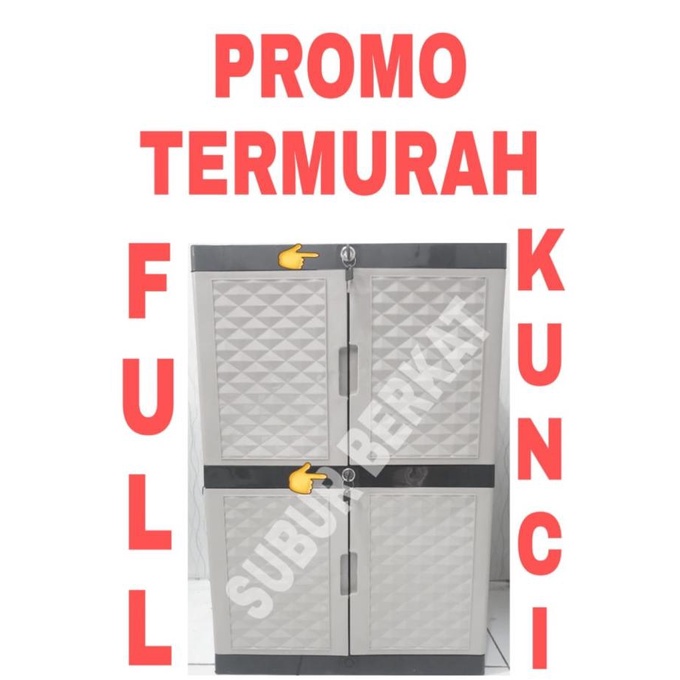 

LEMARI PLASTIK SUSUN 2 FULL KUNCI stock ready