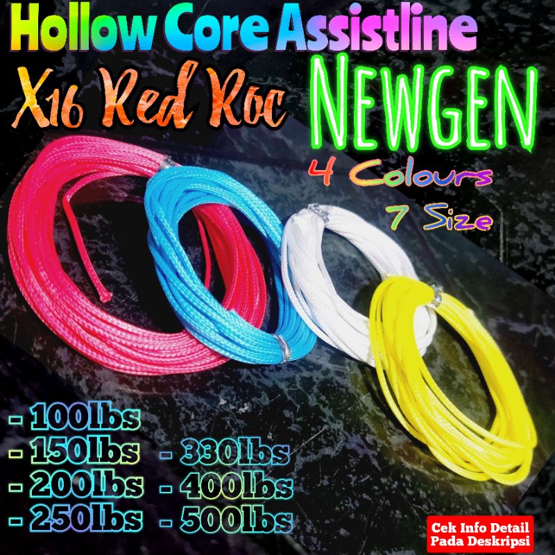 Kevlar Hollow Assist Line X16 Red Roc New Gen-0