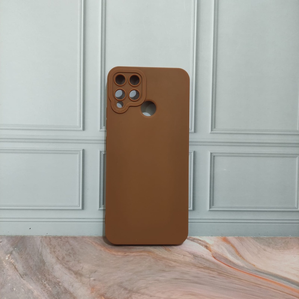SoftCase ProCamera Silicon Matte Case Realme Narzo 50i Prime Realme Narzo 50 2022 Full Cover White_Cell