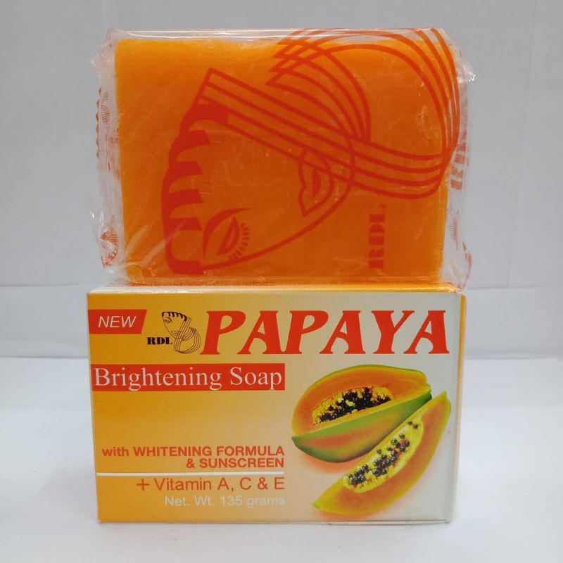 RDL PAPAYA BRIGHTENING SOAP 135 gr [Sabun Wajah] | SABUN PEPAYA WHITENING | SABUN PEPAYA RDL | SABUN