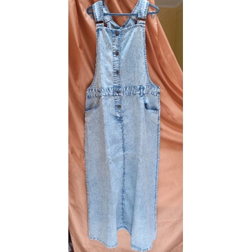 overall jeans. gamis denim. brand matahari. original geela