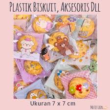 

(10Lembar) Plastik Cookie 7 x 7 cm/ Plastik Biskuit Aksesoris Mini Motif Lucu