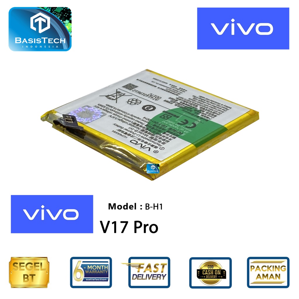 BATERAI VIVO V17 PRO - B-H1 - BASISTECH ORI99 GOOD QUALITY