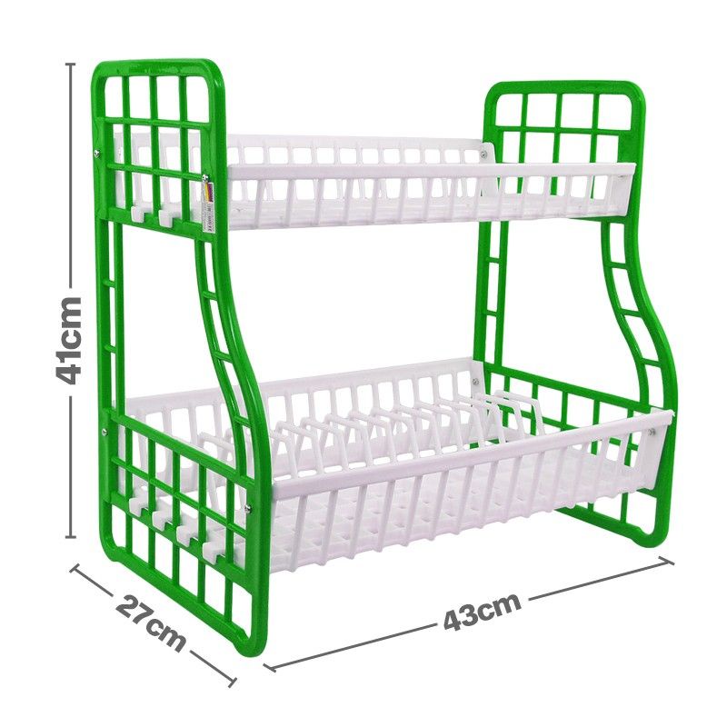 rak piring 2 susun - rak piring plastik nagata - tempat piring makan
