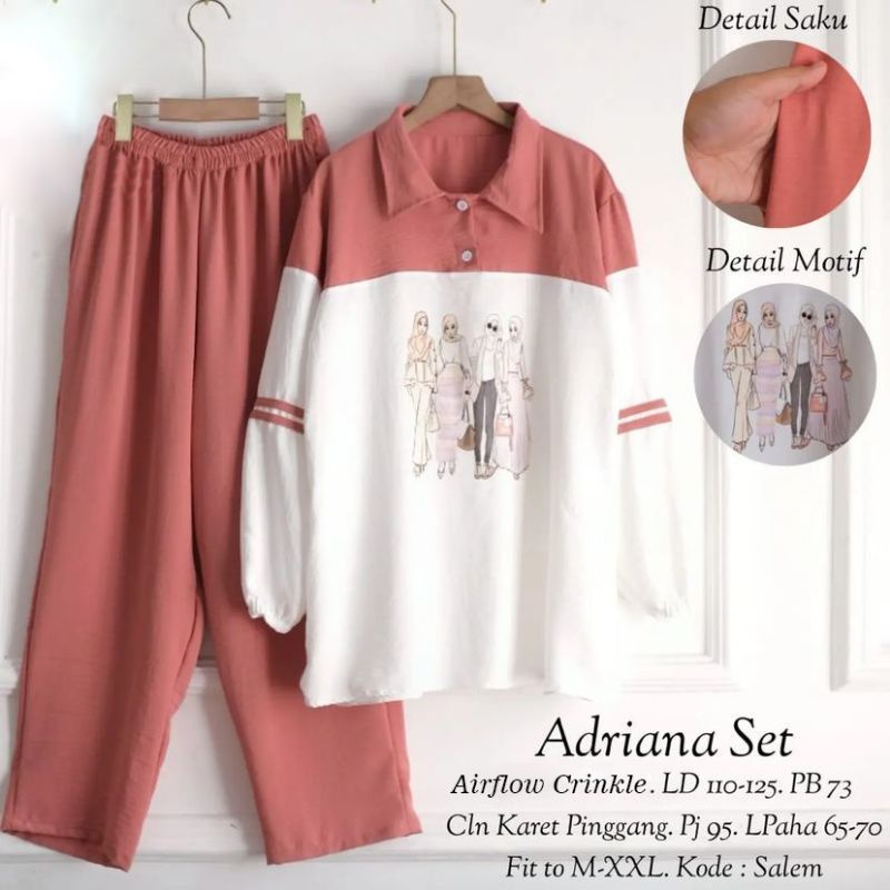 Fashion MUSLIM, baju wanita, baju stelan wanita, setelan, stelan, Baju stelan, fashion wanita, one set. Adriana Set