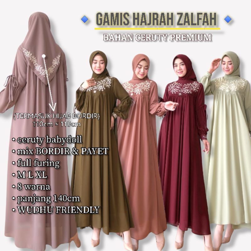 GAMIS TERBARU (Ld 105-120) GAMIS CERUTY BORIDR MIX PAYET , GAMIS CERUTY , GAMIS TREN 2022 ,GAMIS MUS