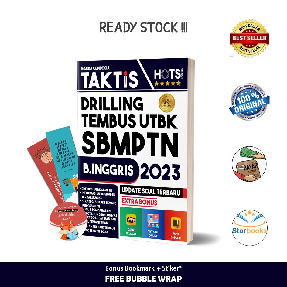 Buku Taktis Drilling Tembus Utbk Sbmptn Bahasa Inggris 2023 - Garda (Pendidikan)