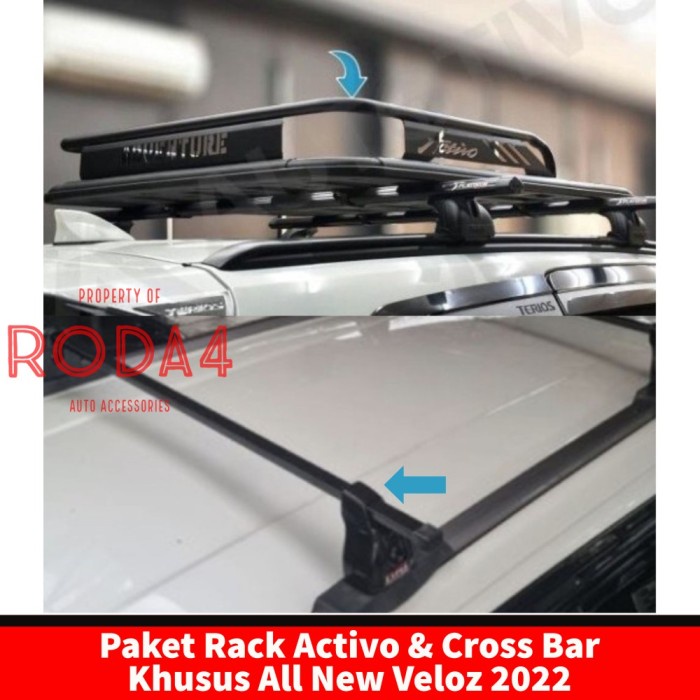 Jual Paket Cross Bar Jepit Roof Rail Dan Roof Rack Activo Mobil All New