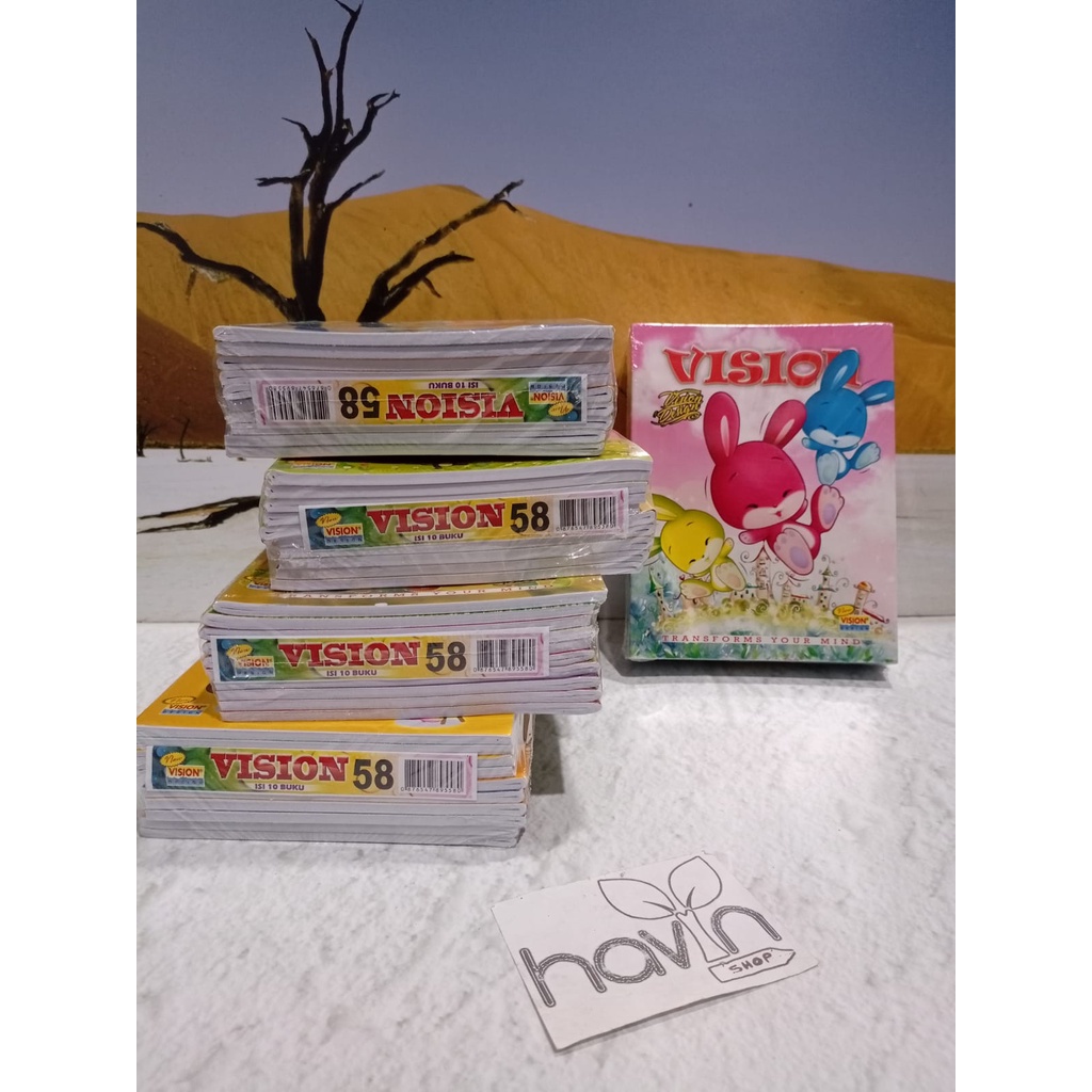 

(10pc)BUKU TULIS merek VISION isi 58 lembar