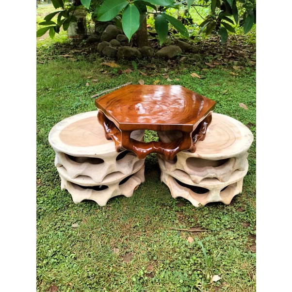 MEJA BONSAI KONTES CUSTOME MODEL SEGI ENAM/FURNITURE JEPARA