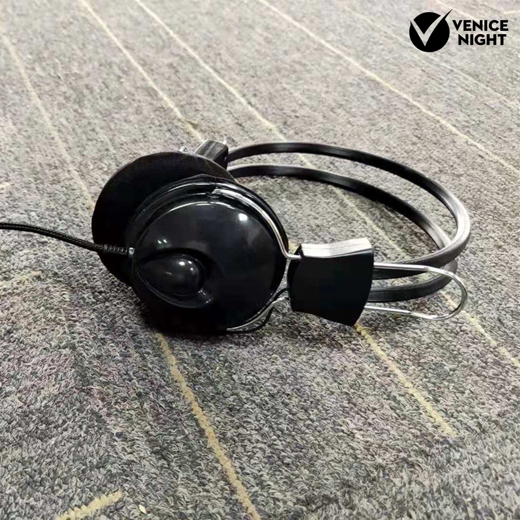 (VNEP) (Berkabel) Headset Atas Telinga Dapat Dilipat Dapat Disesuaikan Kualitas Suara HiFi 3.5mm Plug Subwoofer Desktop PC Gaming Headphone untuk Gamer