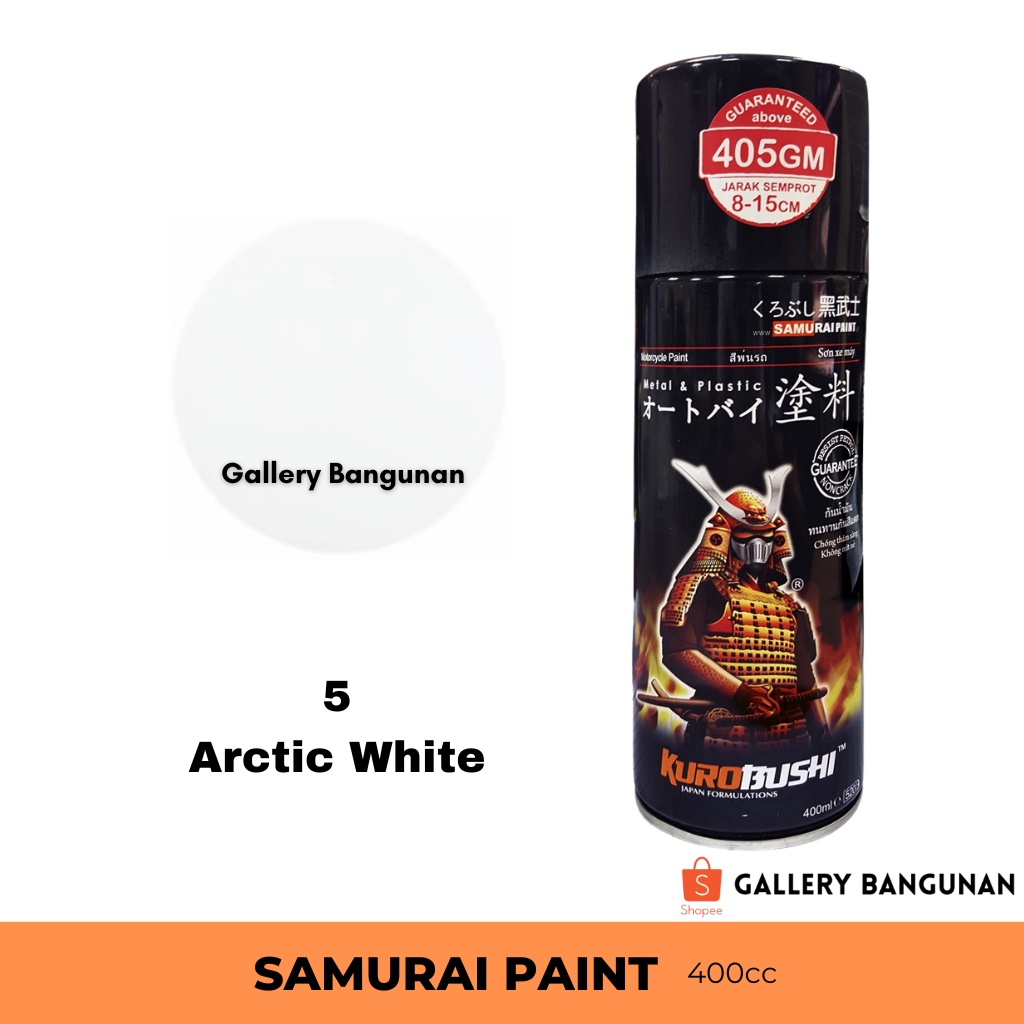 Samurai 5 Artic White Cat Semprot Motor Pilok Pylok Pylox Sepeda Aerosol Standart
