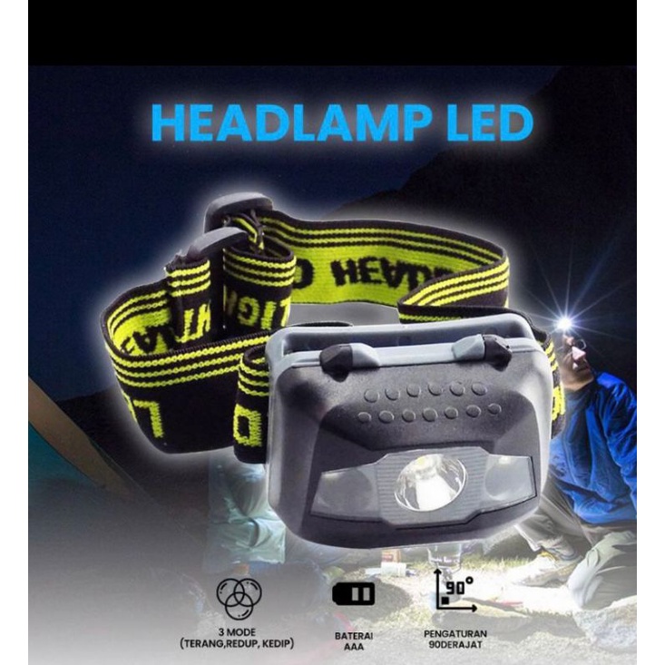 Head Lamp Camping Mendaki Gunung / Senter Kepala