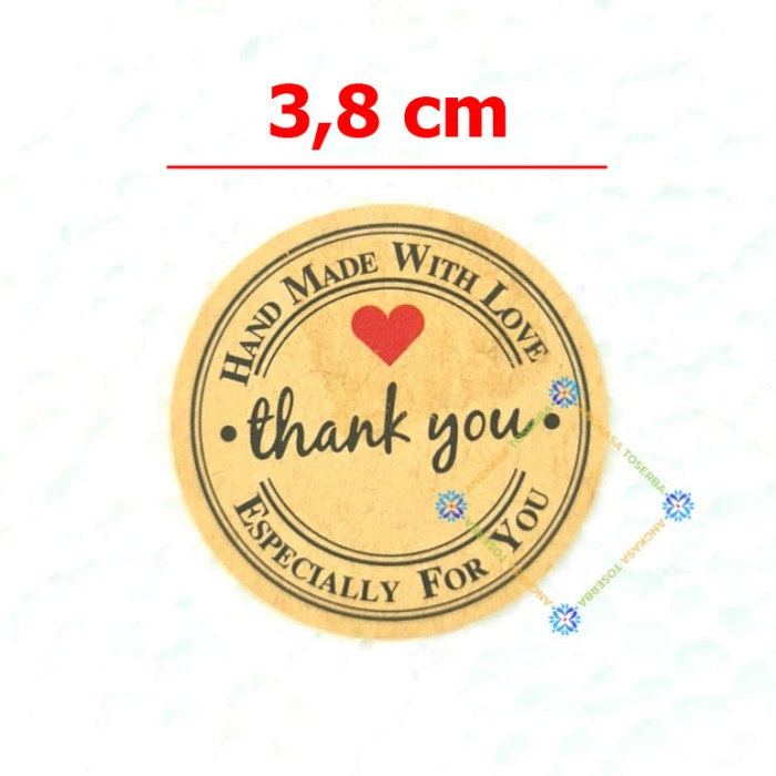 

Open DS] Sticker Label Thank You Stiker Kemasan Kado Kue Cake Hampers - Kode D