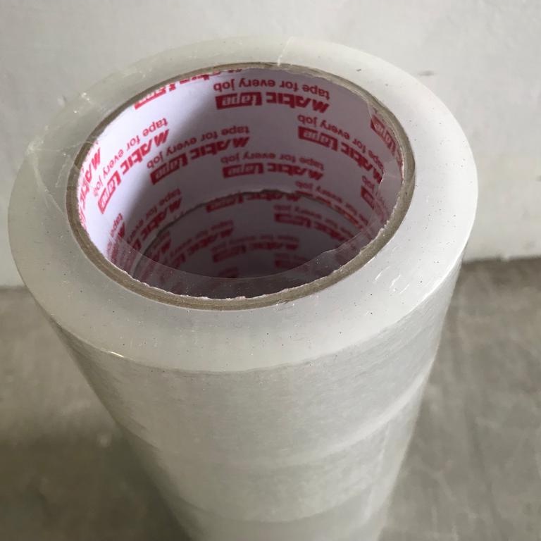 

4,5cm x 80 yard Plakban Isolasi OPP Tape Satuan / Grosir - Transparan - Transparant