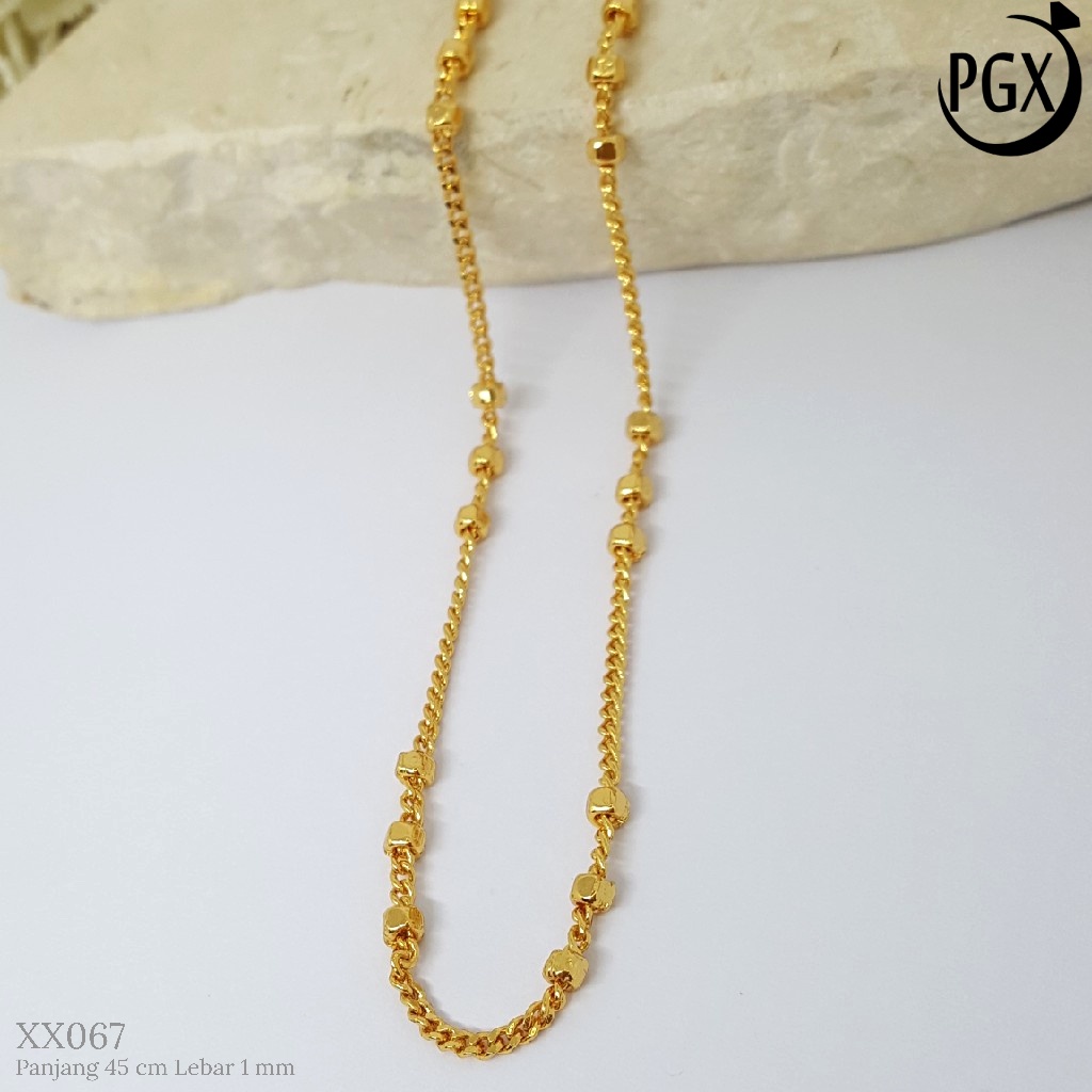 PGX Kalung Pria Wanita Xuping Perhiasan Lapis Emas Aksesoris Fashion Premium - XX067