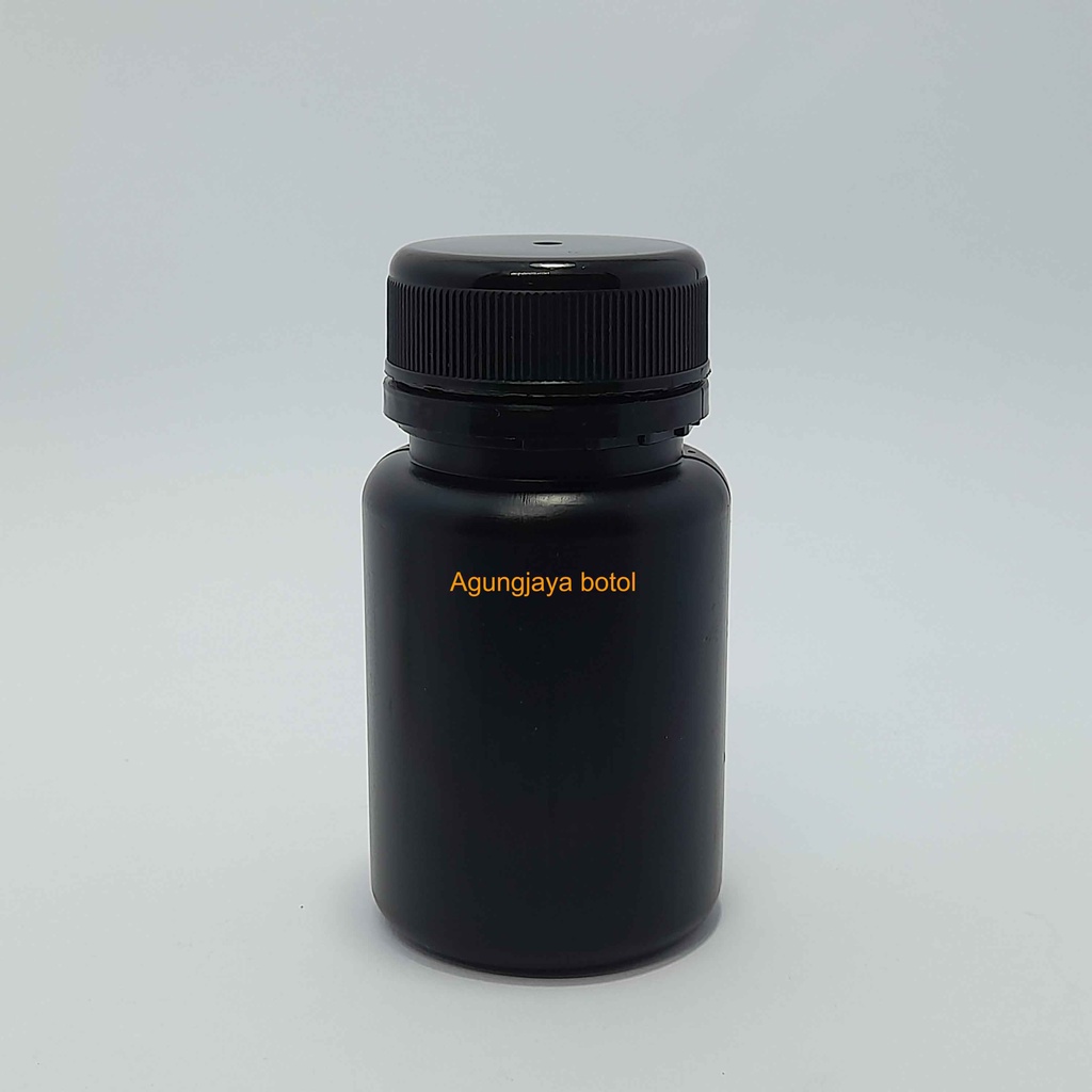 Ester C 60 Kapsul Hitam Hdpe / Botol Obat / Botol Ester C 60 Kapsul Hitam / Botol Obat Kosong